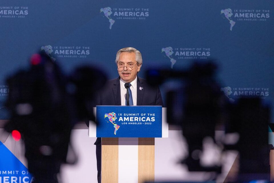 Alberto Fernández en la Cumbre de las Américas.