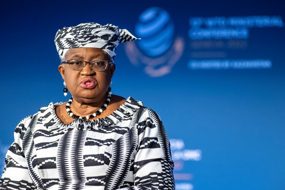 Ngozi Okonjo-Iweala, directora general de la OMC. Foto: AFP. 