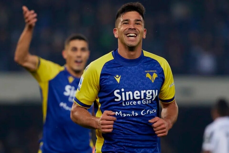 Gio Simeone firmó para Hellas Verona hasta 2026 (Fuente: AFP)