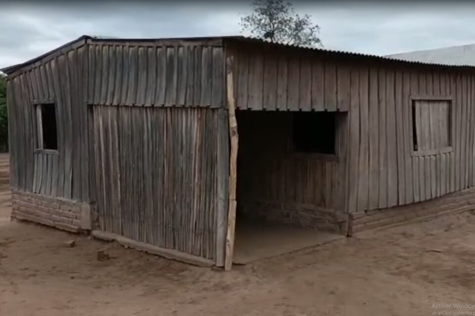 La casilla donde estudian los niños y niñas de La Esperanza.