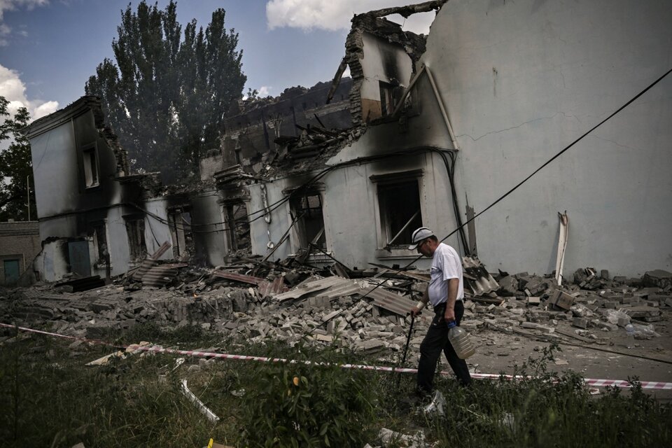 Lisichansk bombardeda. (Fuente: AFP)