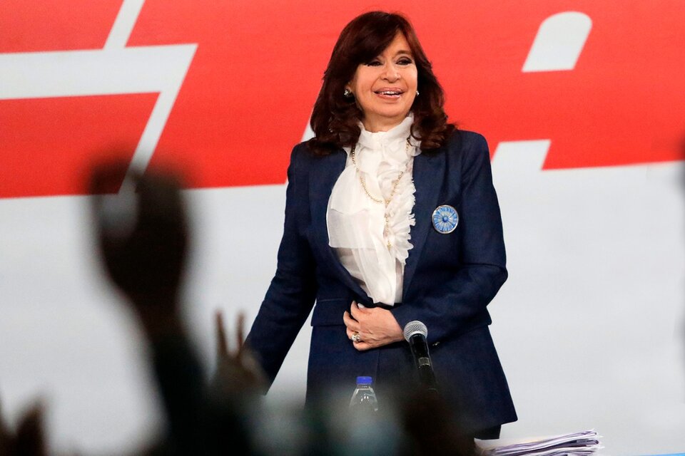 Cristina Fernández de Kirchner en el plenario de la CTA realizado en Avellaneda. (Fuente: Leandro Teysseire)