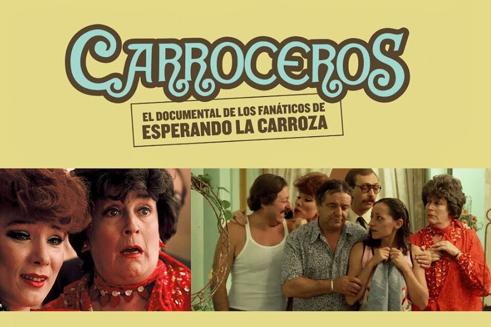 Afiche de Carroceros, el documental de Denis Urfeig y Mariano Frigerio sobre los fanáticos del film emblemático del cine argentino.