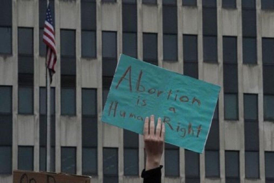 Protesta a favor del aborto legal en Estados Unidos. Imagen: AFP. 