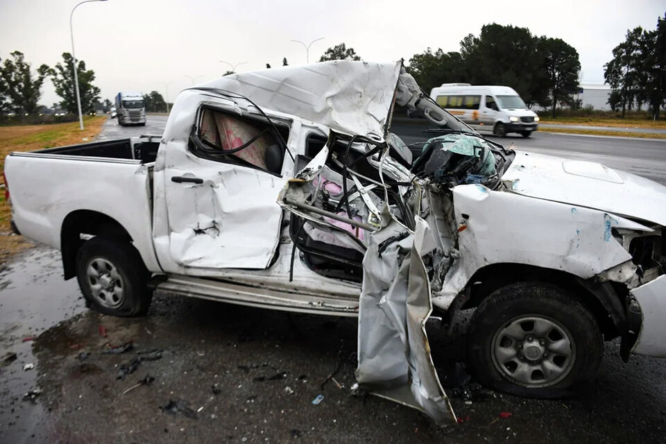 El accidente se produjo en la autopista Rosario-Santa Fe.