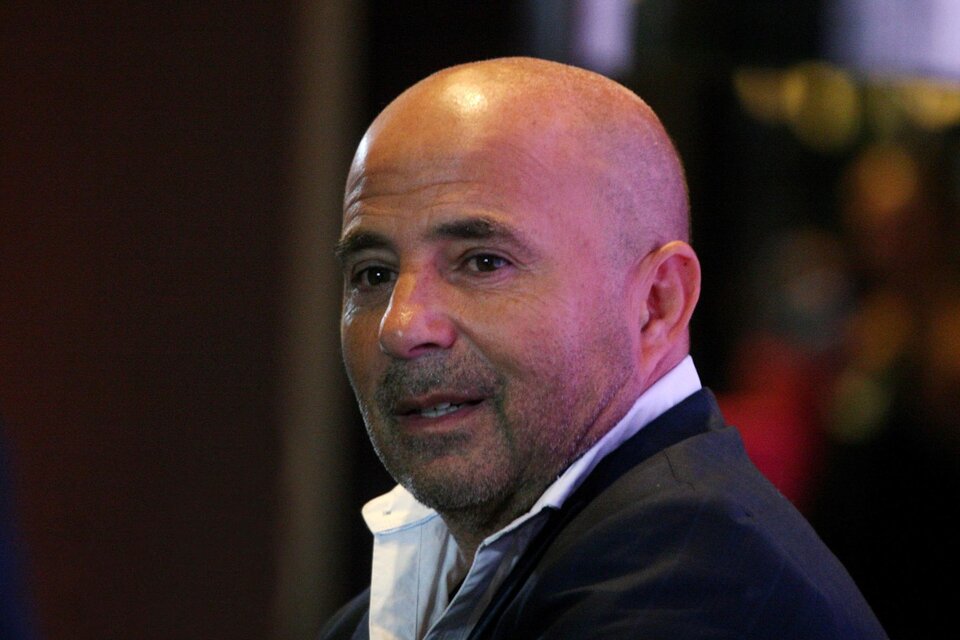Sampaoli durante una conferencia (Fuente: Alejandro Leiva)