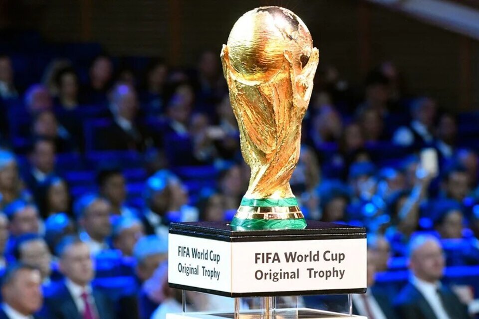 El trofeo de la Copa del Mundo.  (Fuente: AFP)