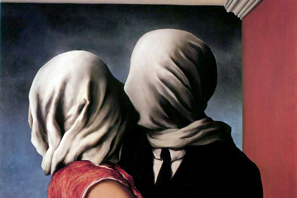 Los amantes, obra de René Magritte de 1928. 