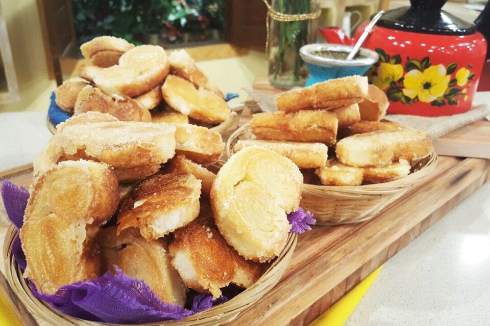 Sencillas palmeritas dulces para festejar el Día de la Independencia. Imagen: Cocineros Argentinos.