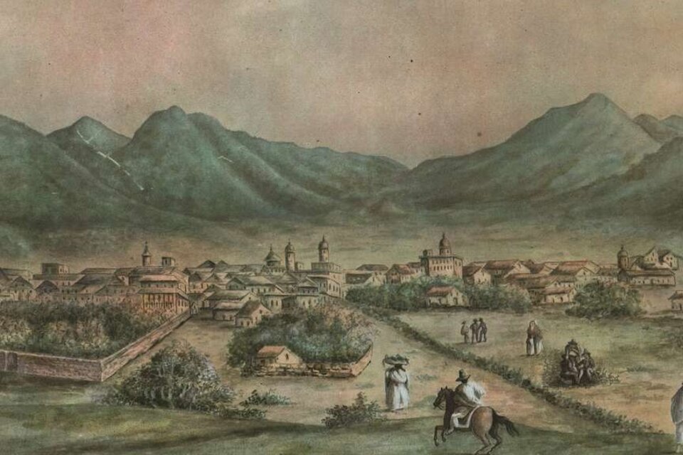 Vista de la ciudad de Salta, según Besnes e Irigoyen.