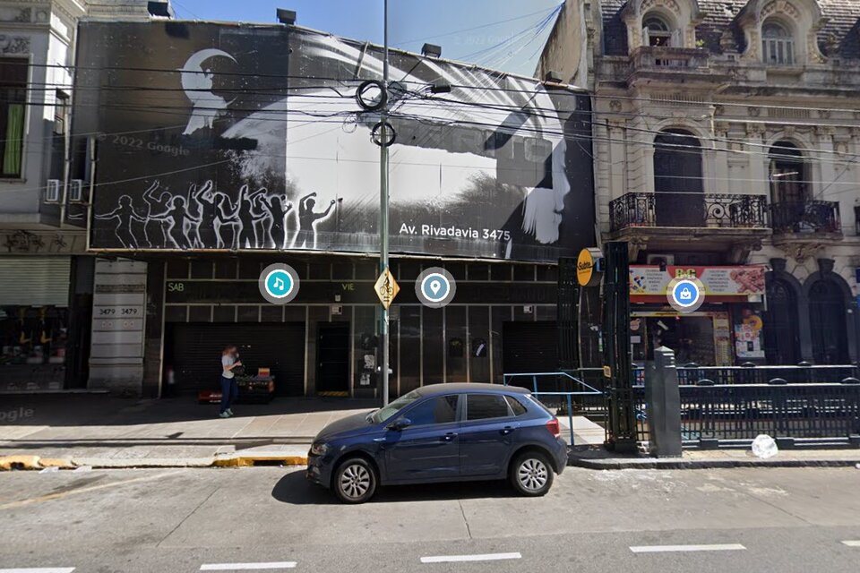 El boliche está ubicado en Avenida Rivdavia 3475, en el barrio porteño de Once. Imagen: Google Maps