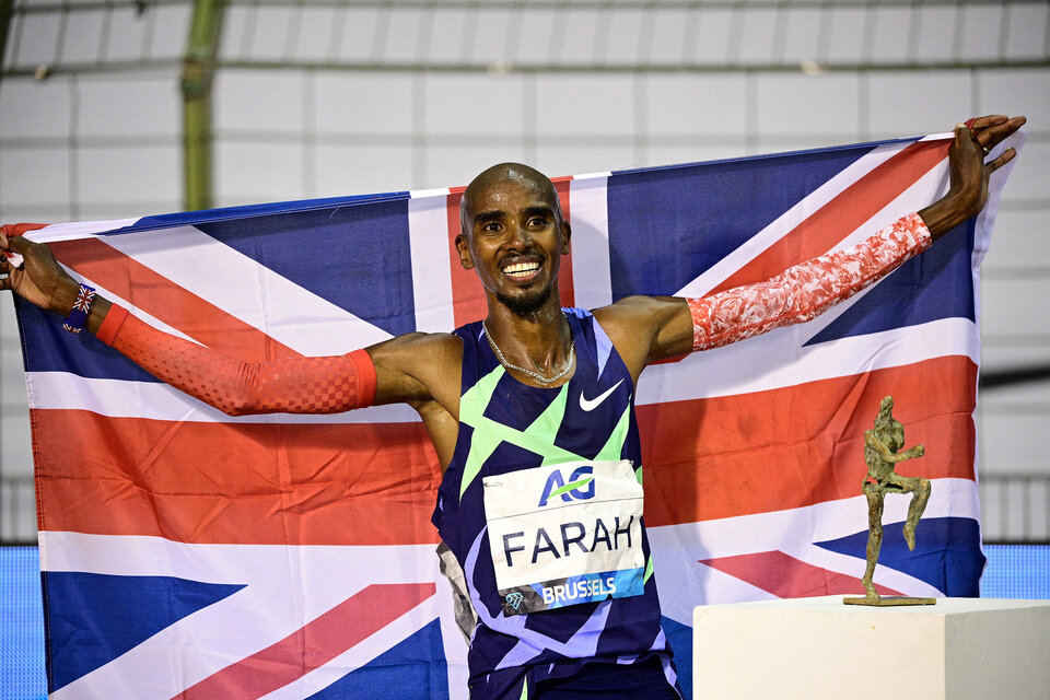 Farah ganó medallas de oro en los 5.000 y 10.000 metros en los Juegos Olímpicos de Londres 2012 y Río 2016. (Fuente: AFP)