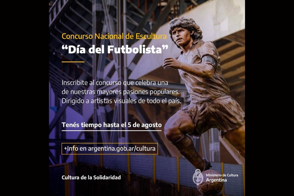 Se lanza el segundo Concurso Nacional de Escultura “Día del Futbolista” (Fuente: Prensa Ministerio)