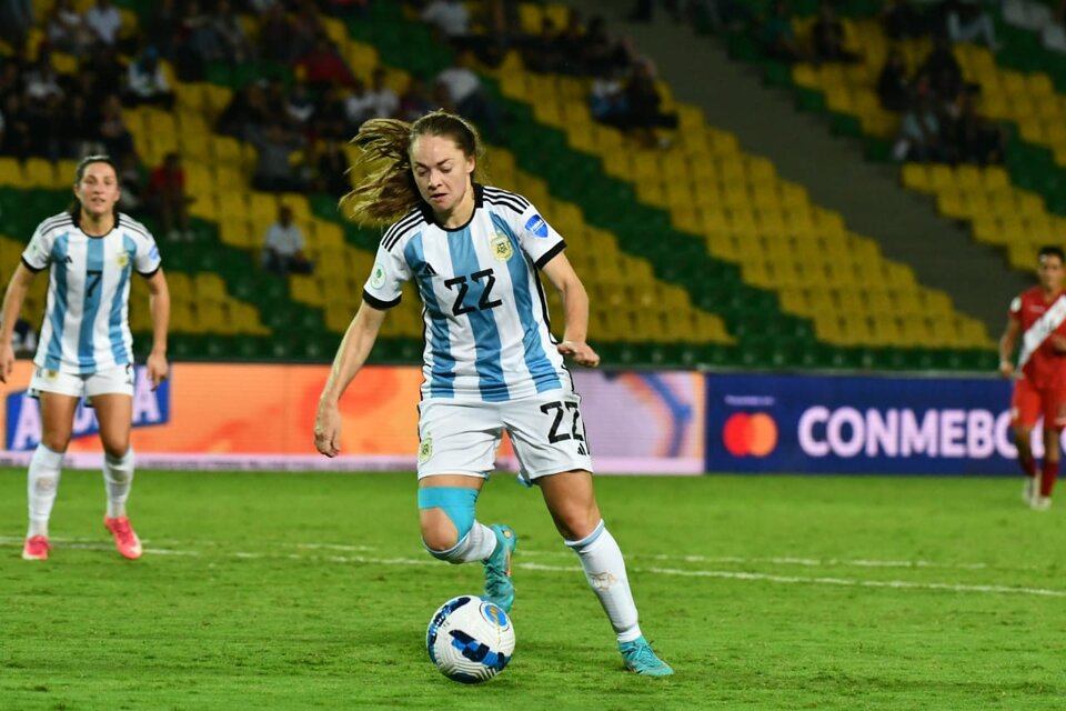 Estefanía Banini, figura de la Selección Argentina en la Copa América femenina (Fuente: Prensa Selección)