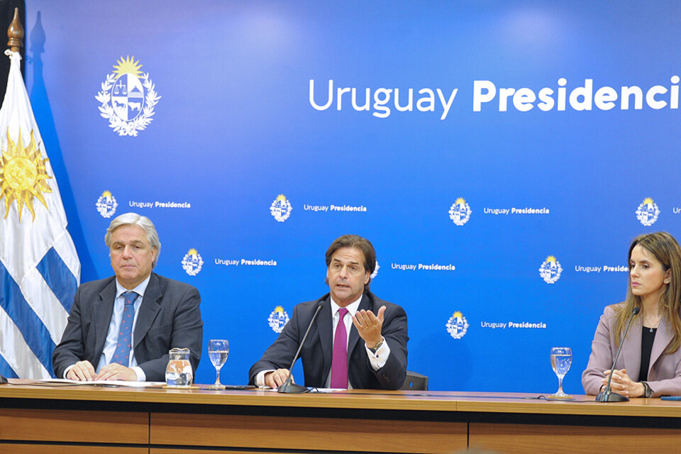 Conferencia de Lacalle Pou sobre negociaciones con China. Fuente: Presidencia de Uruguay