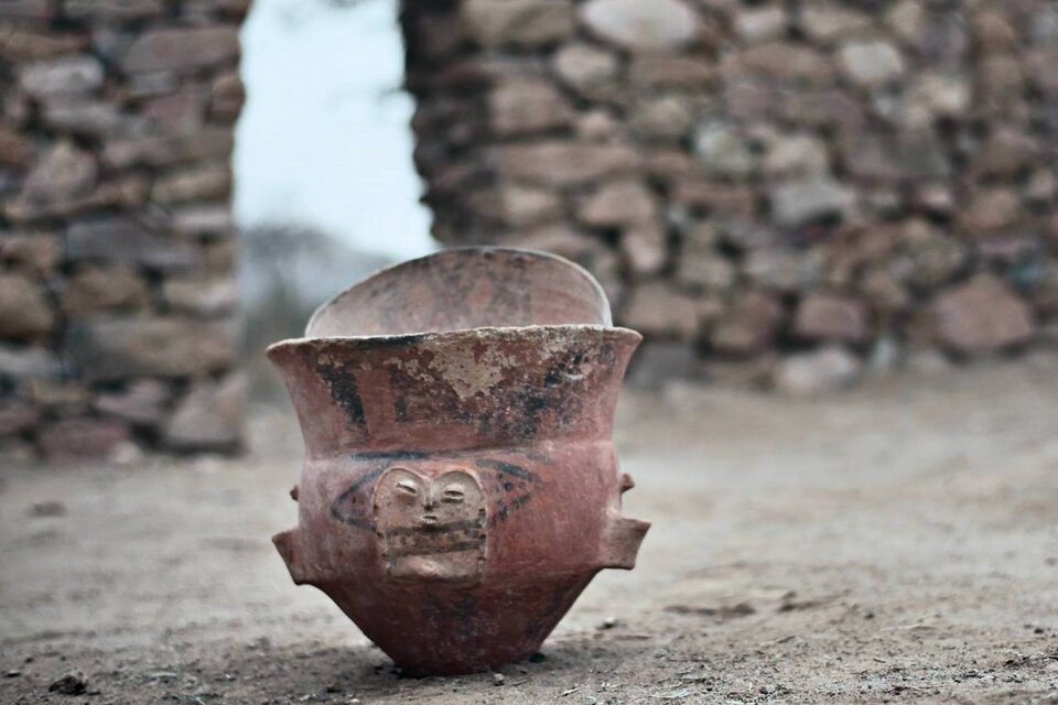 Urna encontrada en el sitio arqueológico Shincal.