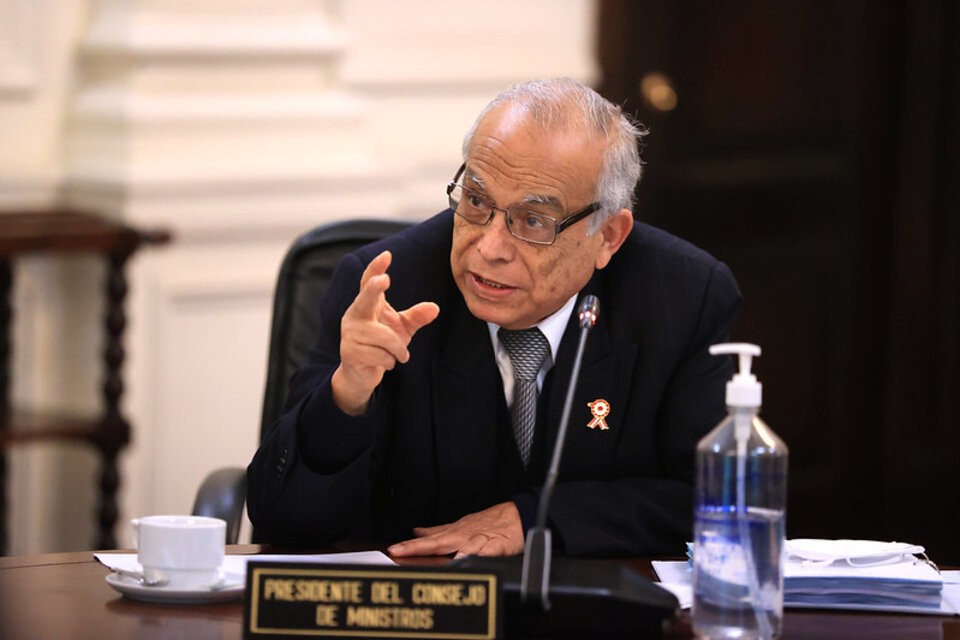 Primer ministro de Perú, Aníbal Torres. Fuente: Presidencia de Perú.