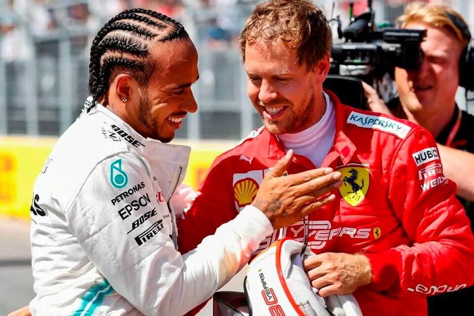 Hamilton consideró que Vettel es de los pilotos "más impactantes" de la Fórmula 1 (Fuente: AFP)