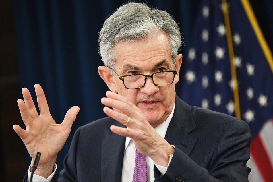 Jeremo Powell, titular de la Reserva Federal (banca central de Estados Unidos). (Fuente: AFP)