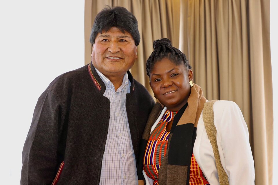 El expresidente de Bolivia, Evo Morales, y la vicepresidenta electa de Colombia, Francia Márquez. / Twitter de Evo Morales