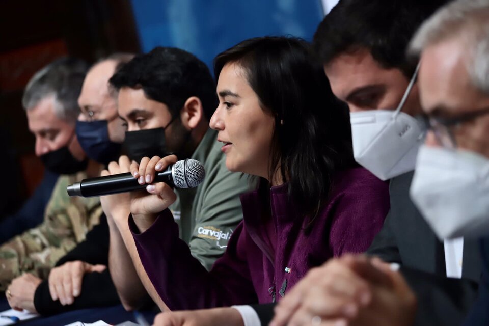 Izkia Siches en un acto oficial en la región de Colchane, el 4 de agosto / Twitter de Izkia Siches