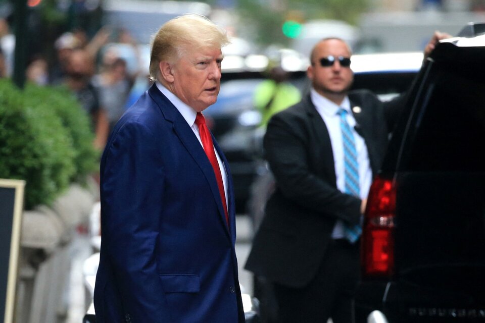 Donald Trump se negó a declarar en un juicio civil. (Fuente: AFP)