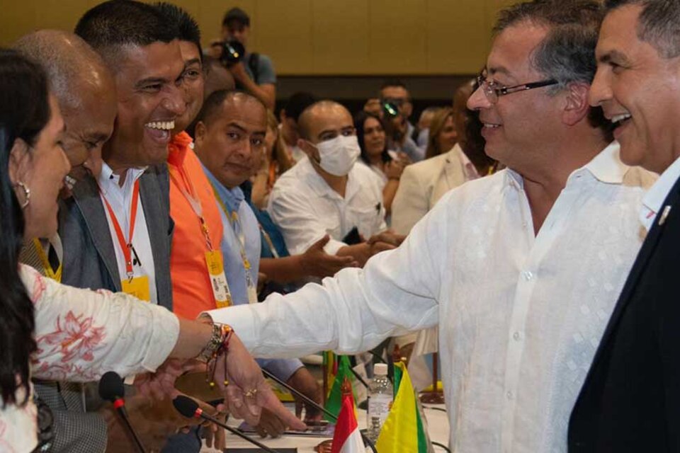 Gustavo Petro durante la reunión con alcaldes / Presidencia de Colombia