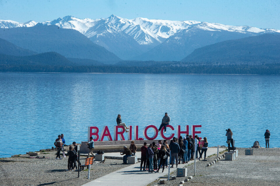  Bariloche, uno de los destinos en donde se registró gran movimiento turístico. Imagen: Télam. 