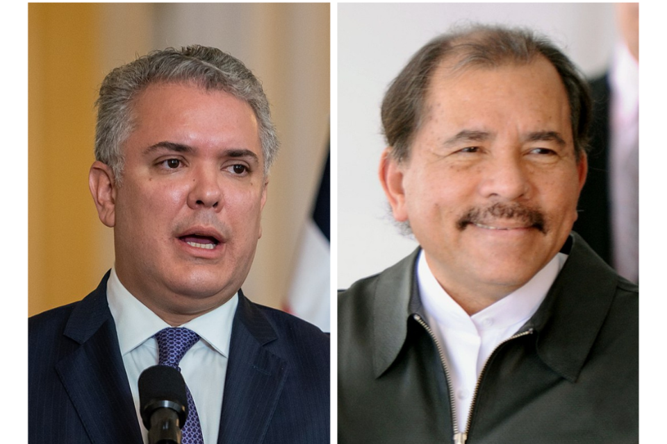 Expresidente de Colombia, Iván Duque. Presidente de Nicaragua, Daniel Ortega / Creative Commons