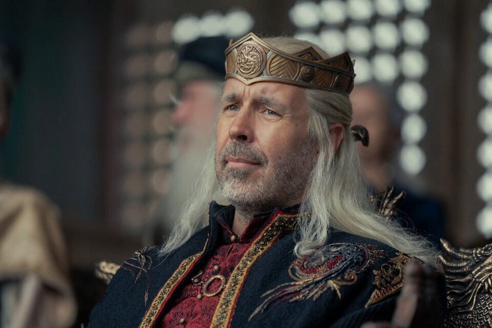 Paddy Considine como Viserys Targaryen en House of the dragon, que se estrenó este domingo.