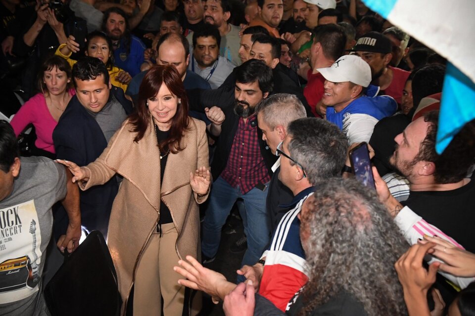 El respaldo popular a Cristina Kirchner. (Fuente: Télam)