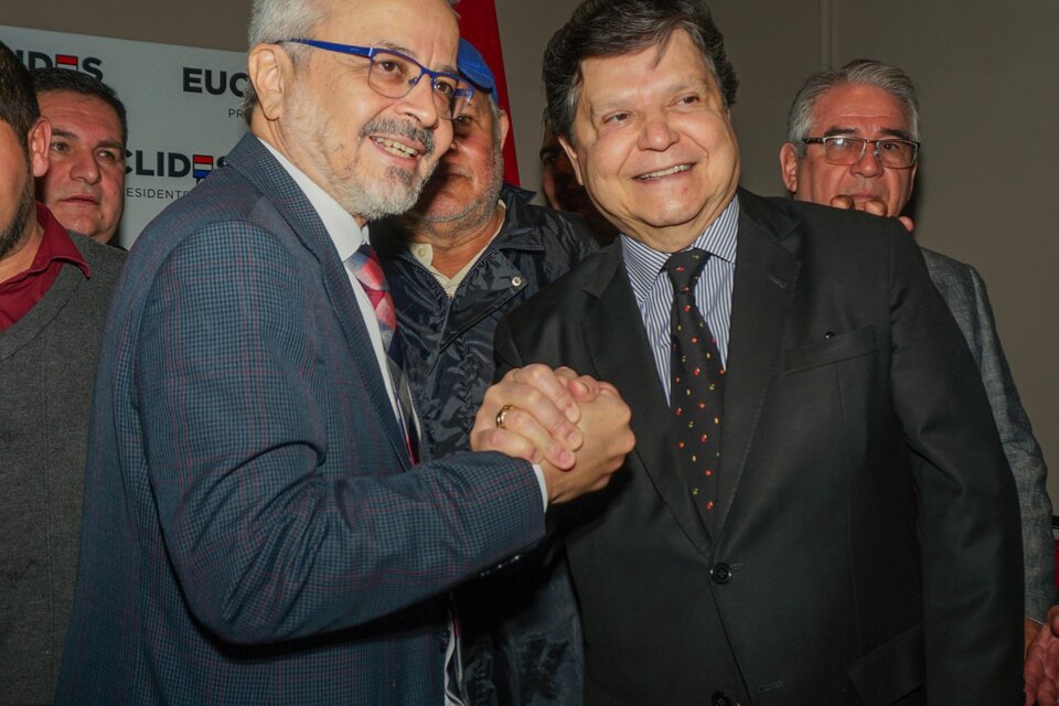 El candidato presidencial y excanciller Euclides Acevedo (der.) y su compañero de fórmula, el senador del Frente Guasú Jorge Querey / Redes sociales