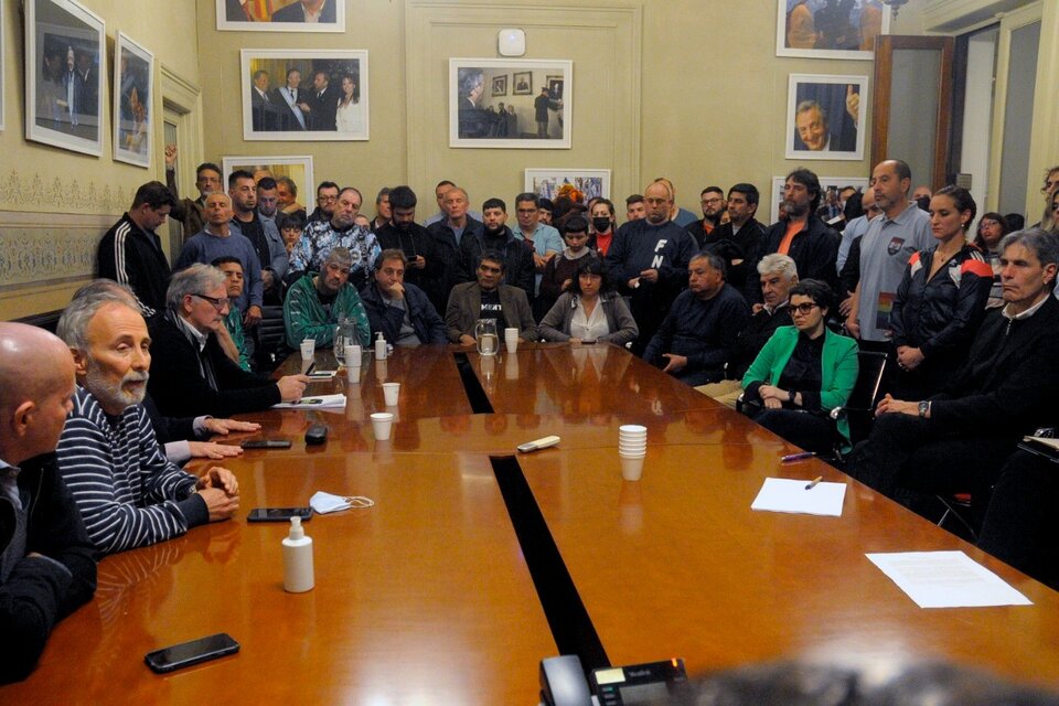 La reunión en apoyo a Cristina Fernández se realizó en el Congreso.