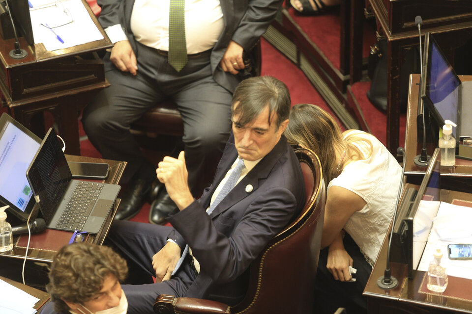 El 9 de diciembre de 2021 fue la última sesión de Esteban Bullrich en el Senado de la Nación (Foto: NA)