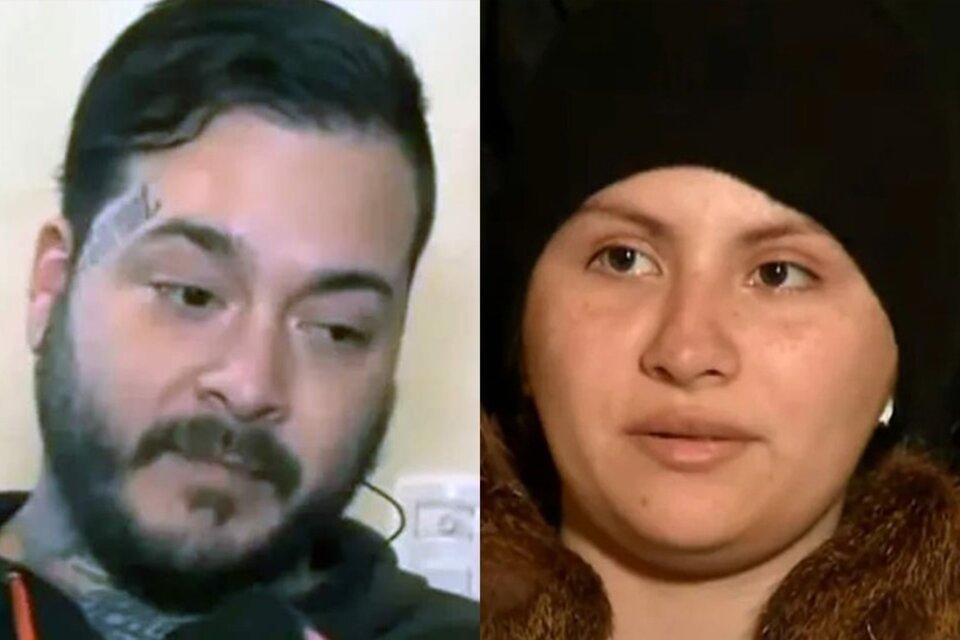 Mario Borgarelli y Brenda Uliarte, el mejor amigo y la novia de Sabag, detenida anoche en Palermo.