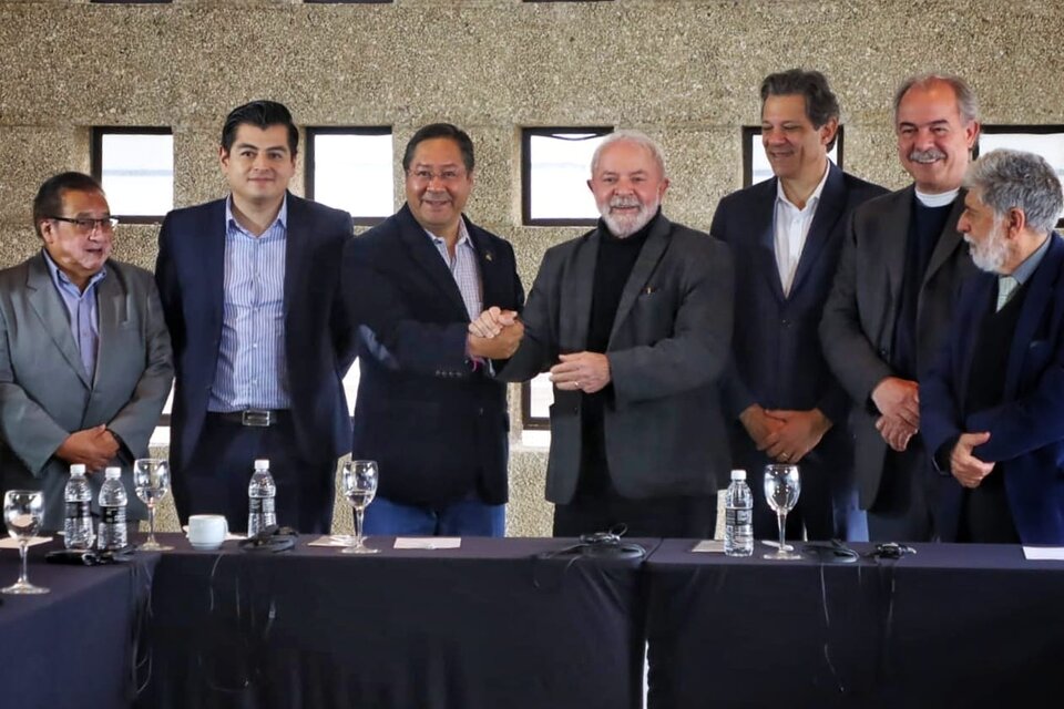 El expresidente de Brasil, Luiz Inácio Lula da Silva, y el mandatario boliviano, Luis Arce / Twitter Luis Arce
