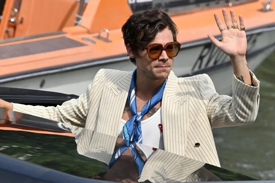 Harry Styles habló de su carrera como actor en el Festival de Venecia. Imagen: AFP. 