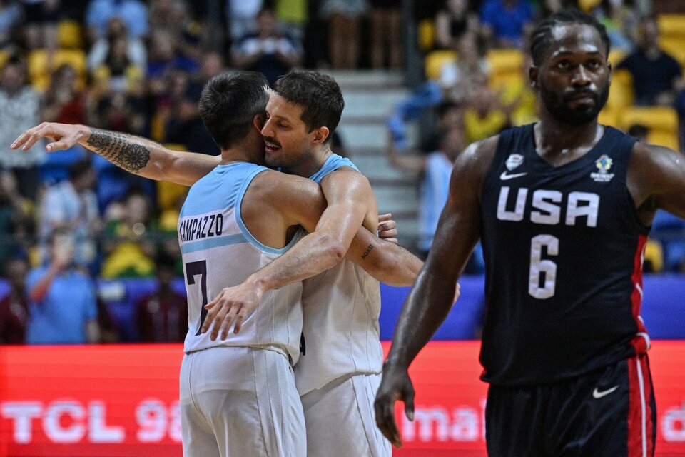 Argentina venció a EEUU y se clasificó a la final de la Americup (Fuente: AFP)