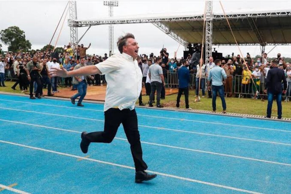 El presidente de Brasil, Jair Bolsonaro, durante una actividad de campaña este fin de semana / Twitter Jair Bolsonaro