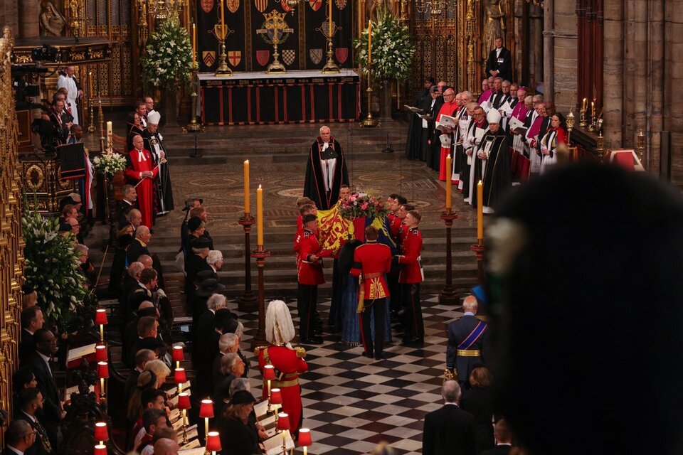 El funeral de la reina Isabel II en la Abadía de Westminster. (Imagen: AFP)