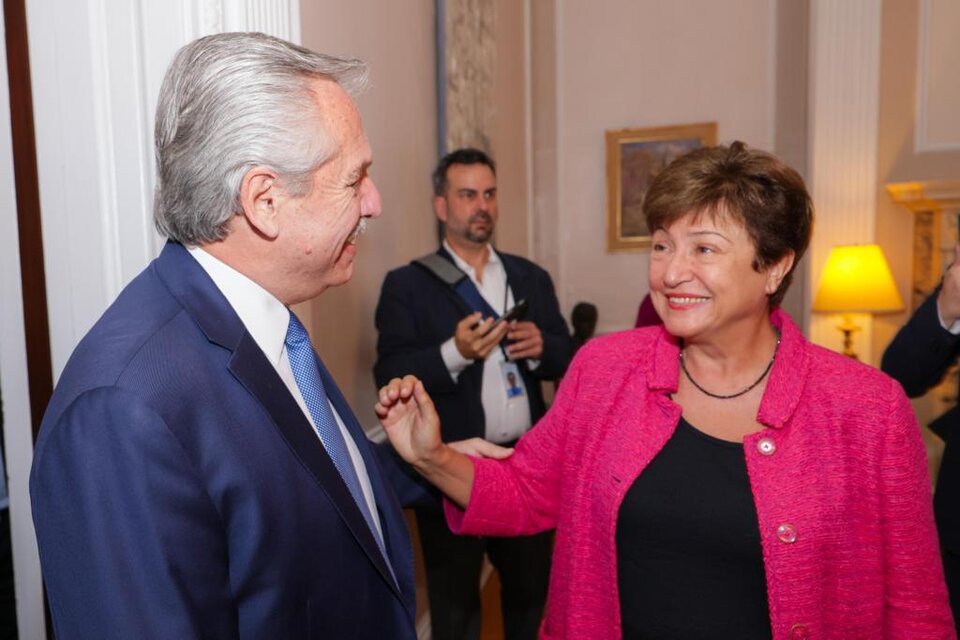 Alberto Fernández se reunió con la titular del FMI, Kristalina Georgieva.