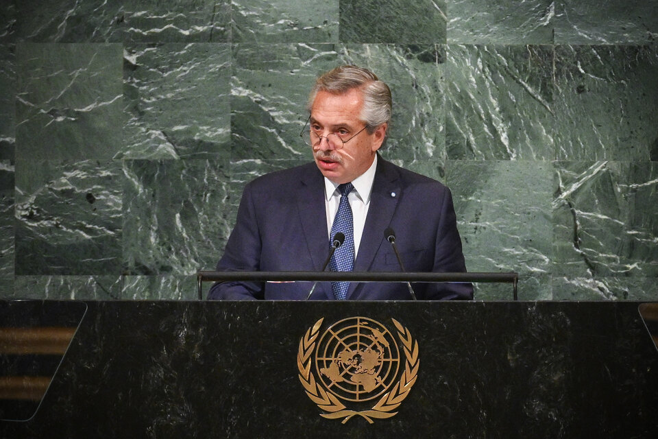 Repudio a la violencia, la guerra entre Rusia y Ucrania, Malvinas y AMIA, los ejes del discurso del Presidente en la ONU (Fuente: AFP)