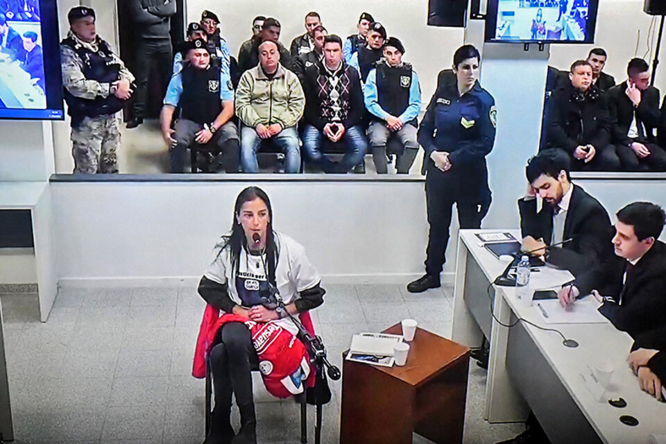 Soledad Laciar durante su testimonio en el juicio.