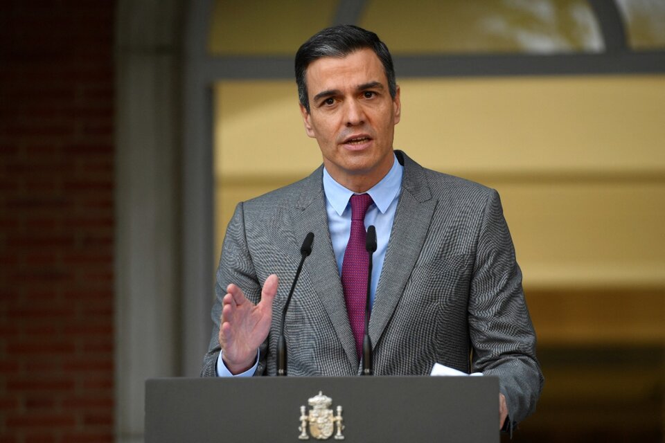 Pedro Sánchez, jefe de gobierno español. (Fuente: AFP)