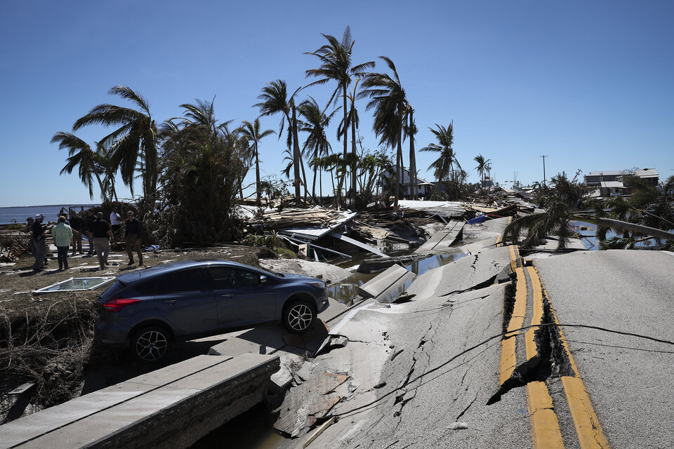 Los daños provocados por Ian son catastróficos. (Fuente: AFP)