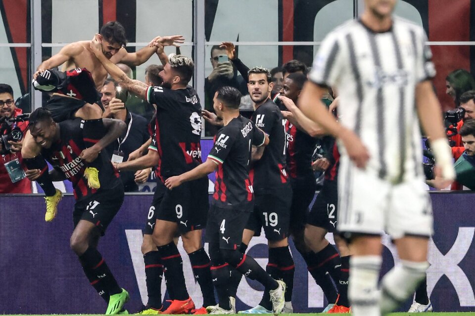 El Milan celebró una gran victoria ante la Juve (Fuente: AFP)