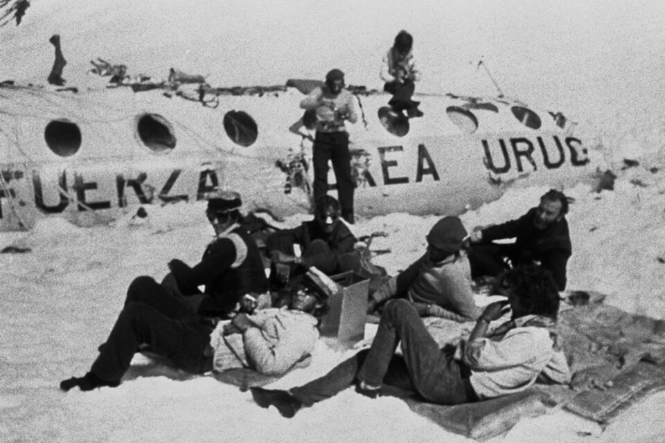 Los uruguayos, tras ser rescatados la víspera de Navidad de 1972.