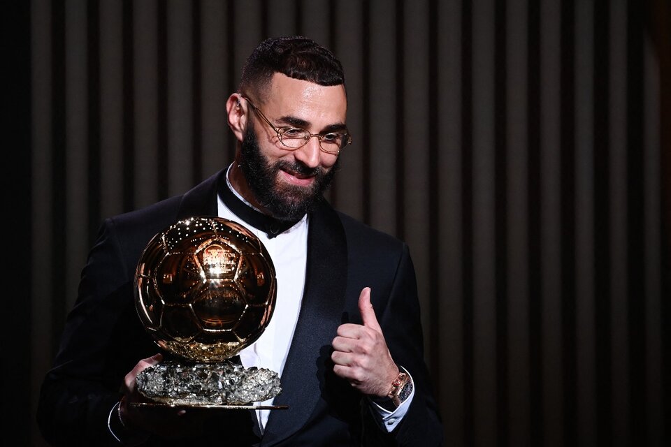Sin Messi, el Balón de Oro 2022 fue para Karim Benzema (Fuente: AFP)