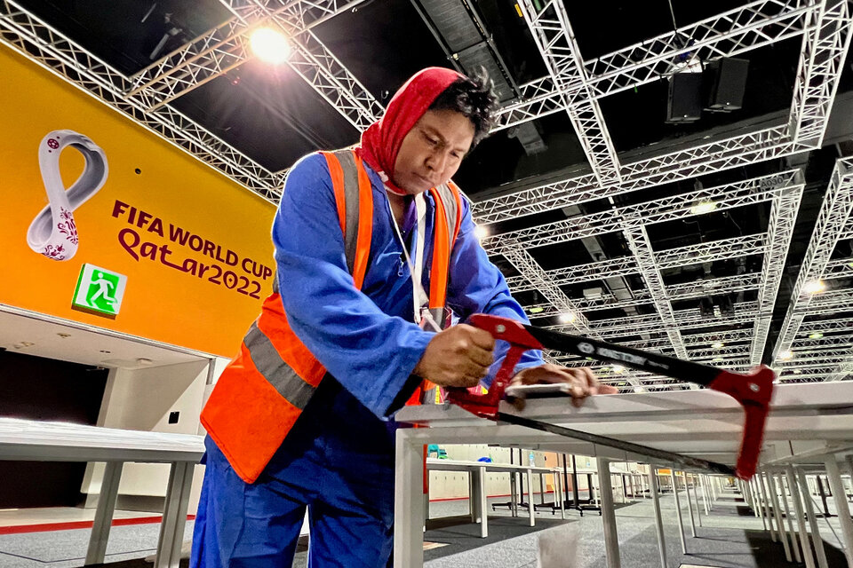 Muchos migrantes trabajaron en las obras del Mundial de Qatar (Fuente: AFP)