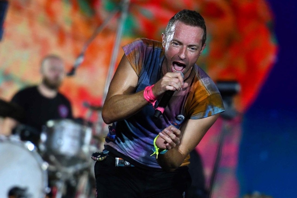 Chris Martin, el carismático líder de Coldplay. (Fuente: Télam)